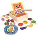 Parent child simulation teddy bear feeding game, early childhood education, baby's fine action, spoon training toy
