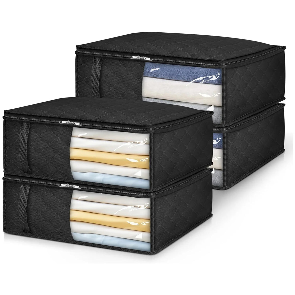 Bed Sheets, Clothes, Blankets, Storage Bags with Zippers, Suitable for Blankets, Bedding, Wardrobes, Bedrooms, Saving Space