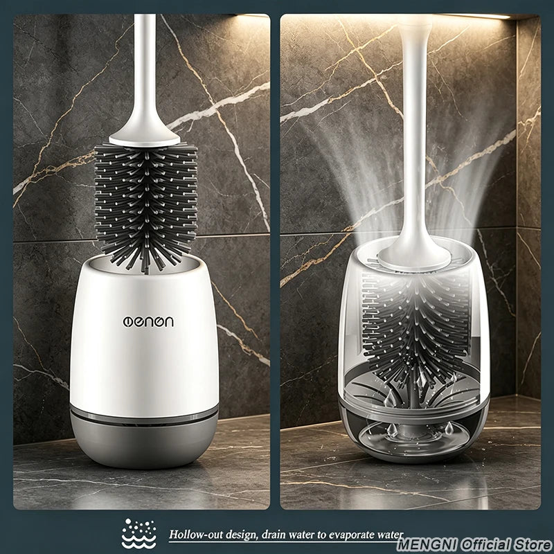 Wall-mounted Toilet Brush Bathroom Accessories Wall Floor Bathtubs Cleaning Tools Cleanliness Silicone Brush