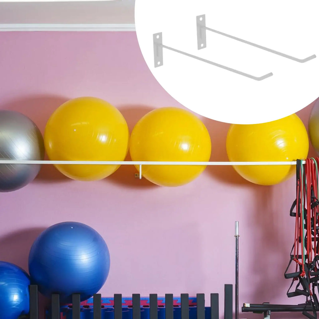 Exercise Ball Holder Space Saving Iron Wall Rack Organizer for Fitness Balls and Gym Equipment Storage Solution