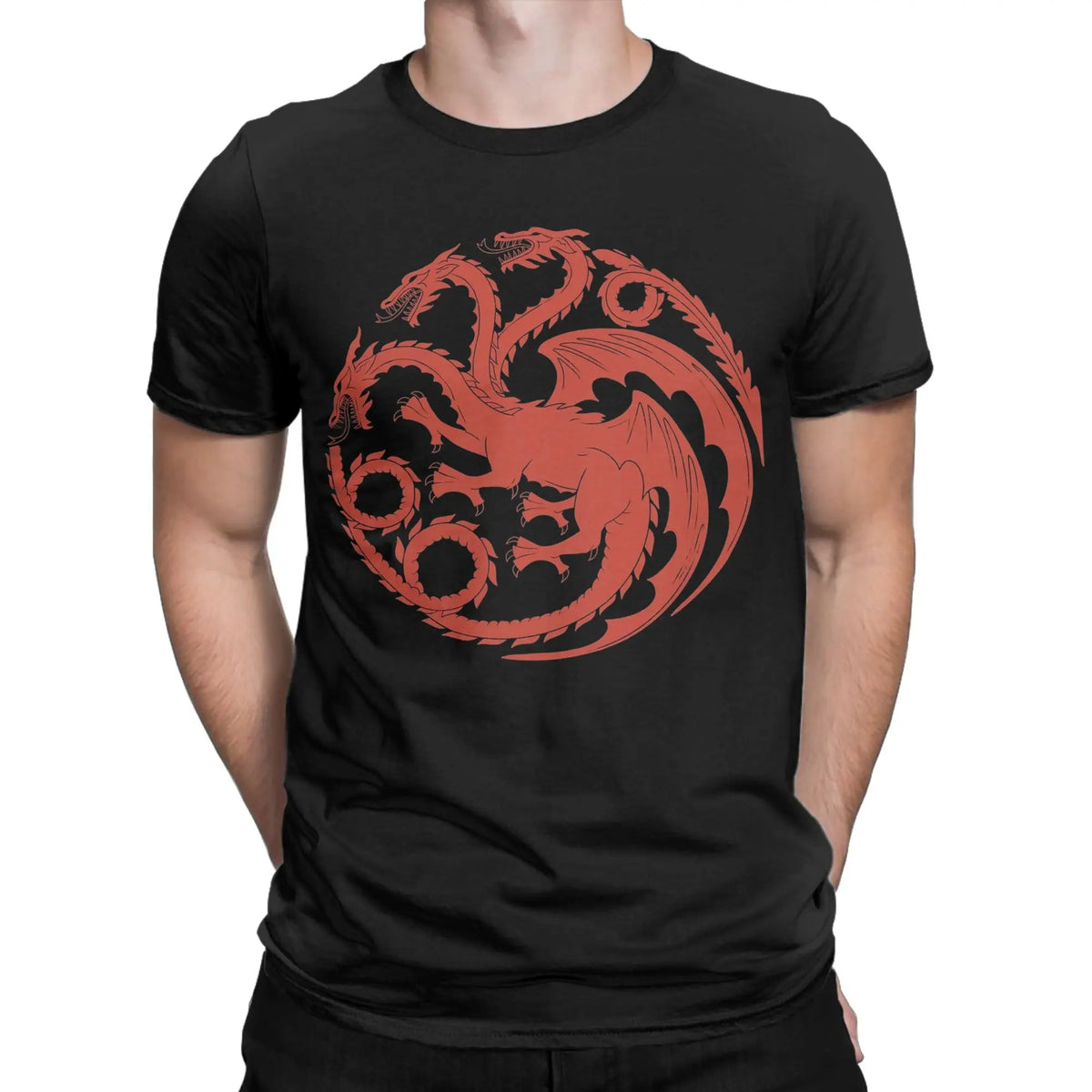 Men's House of TARGARYEN King's T Shirts  100% Cotton Tops Awesome Short Sleeve Round Collar Tee Shirt Party T-Shirt
