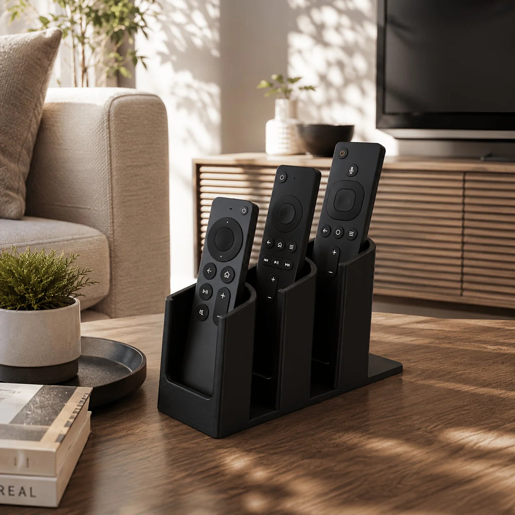 3-Slot Remote Control Organizer, Creative Home Desktop Storage Rack, for Convenient TV, AC, And Set-Top Box Remote Organization