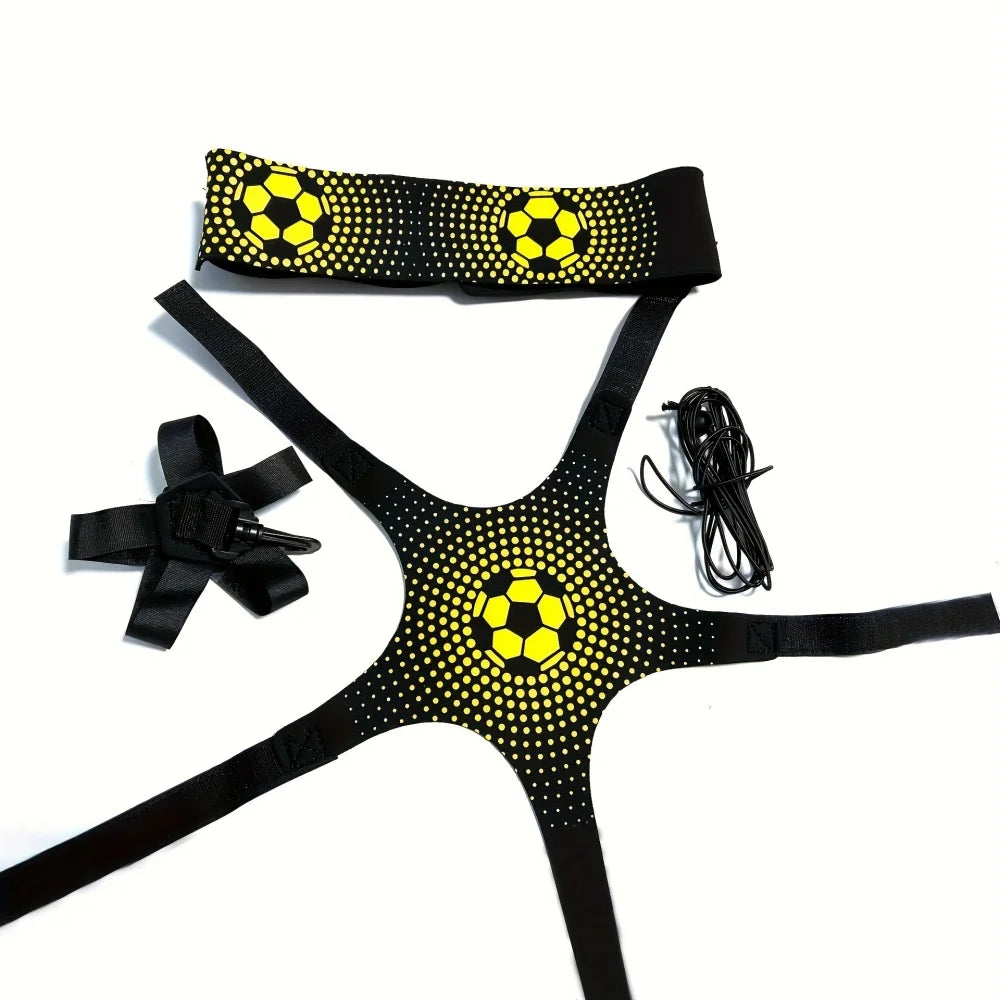 1 Set of Football Training Dribbling Straps, Rebound Practice Straps, Football Dribbling Equipment Training Tools, Suitable for Beginners