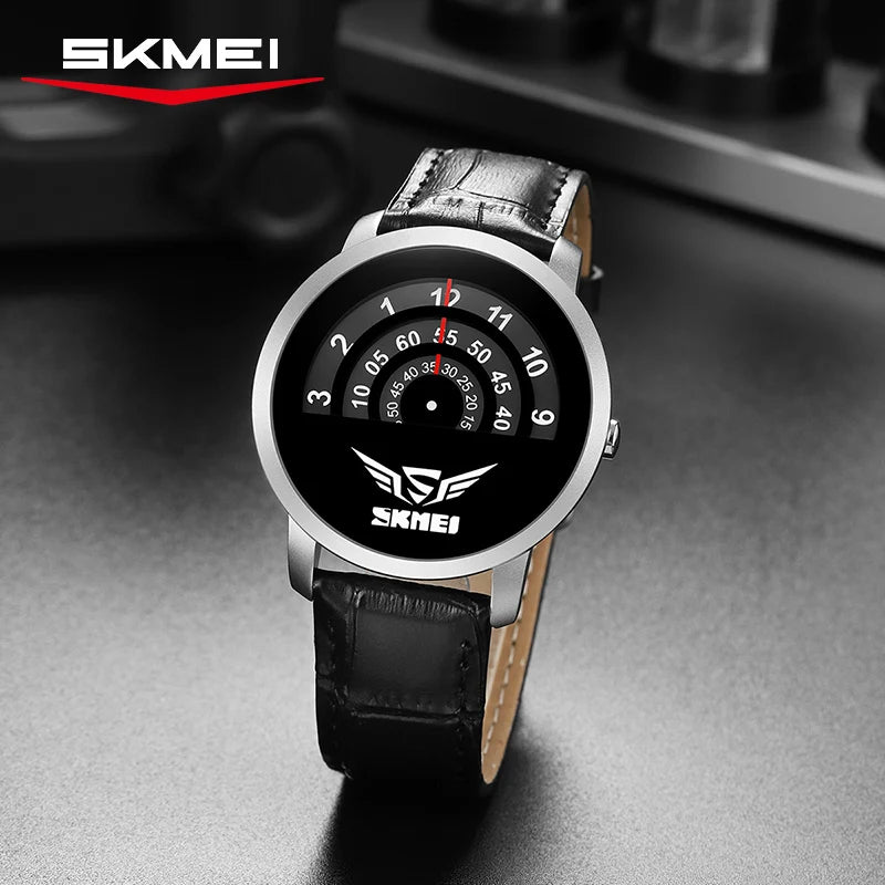 SKMEI 2677 Luxury Brand Fashion Wristwatches Male Clock Relogio Masculino Men's Quartz Watch Waterproof Steel /Leather Watches