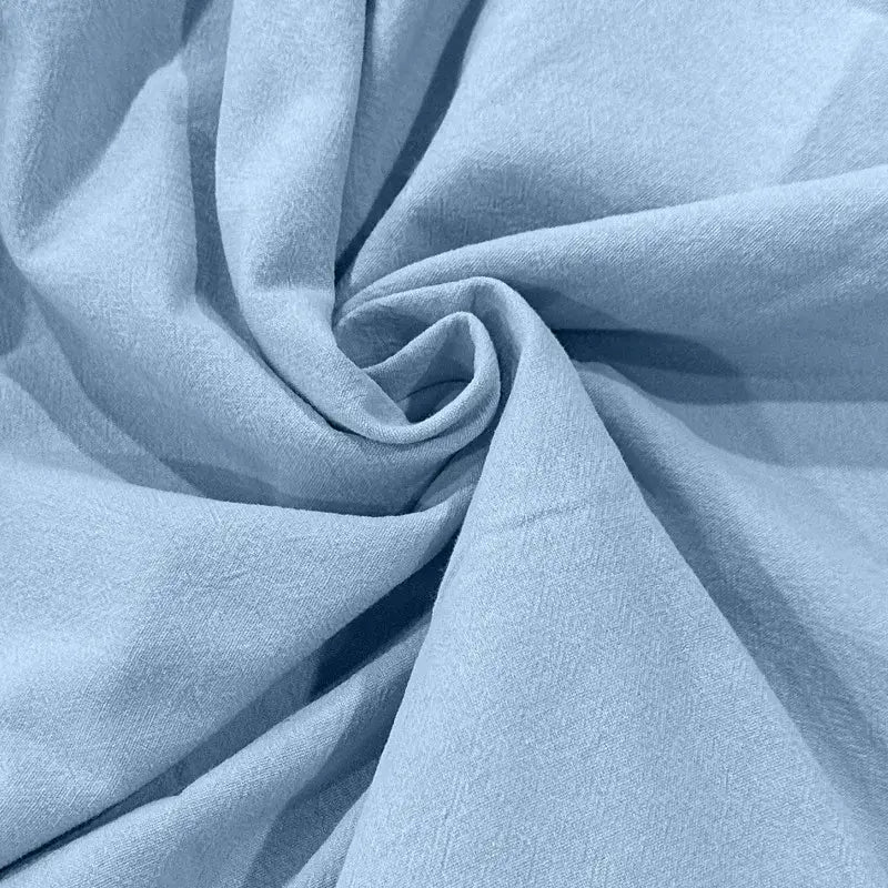 men cotton linen hooded henley shirt in light blue soft textured cotton fabric with a subtle woven pattern