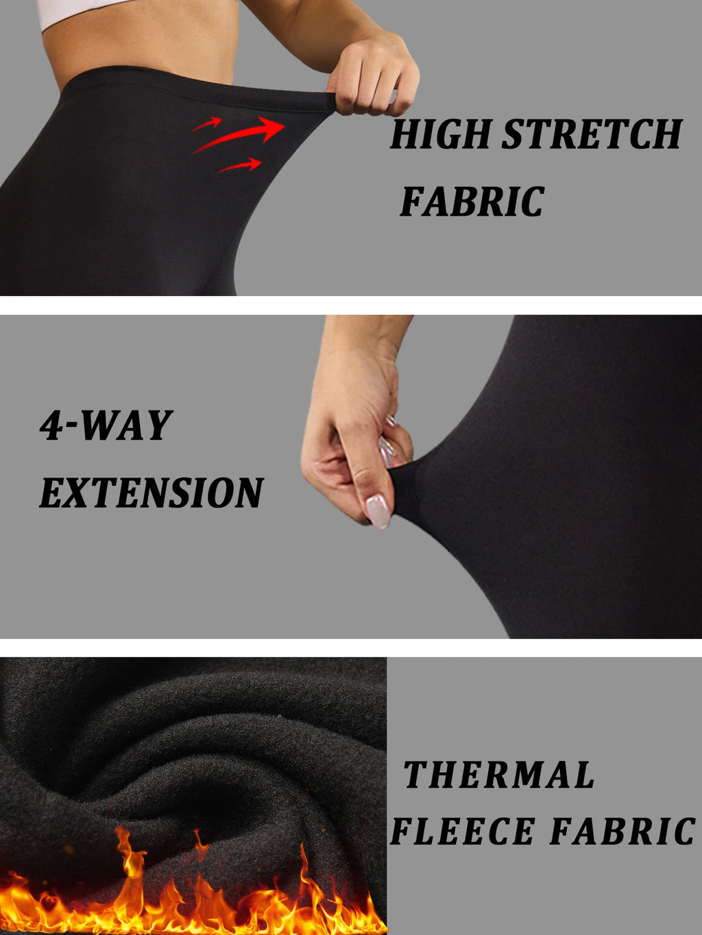 Women's Thermal Fleece Lined Leggings. Super Soft High-Waisted Design Perfect for Yoga, Running and Cold Weather Activities