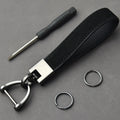Car Key Chain Luxury Genuine Leather Keychain Pure Color Buckle Car Key Ring Car Accessories Gift Car Keychain car keychain