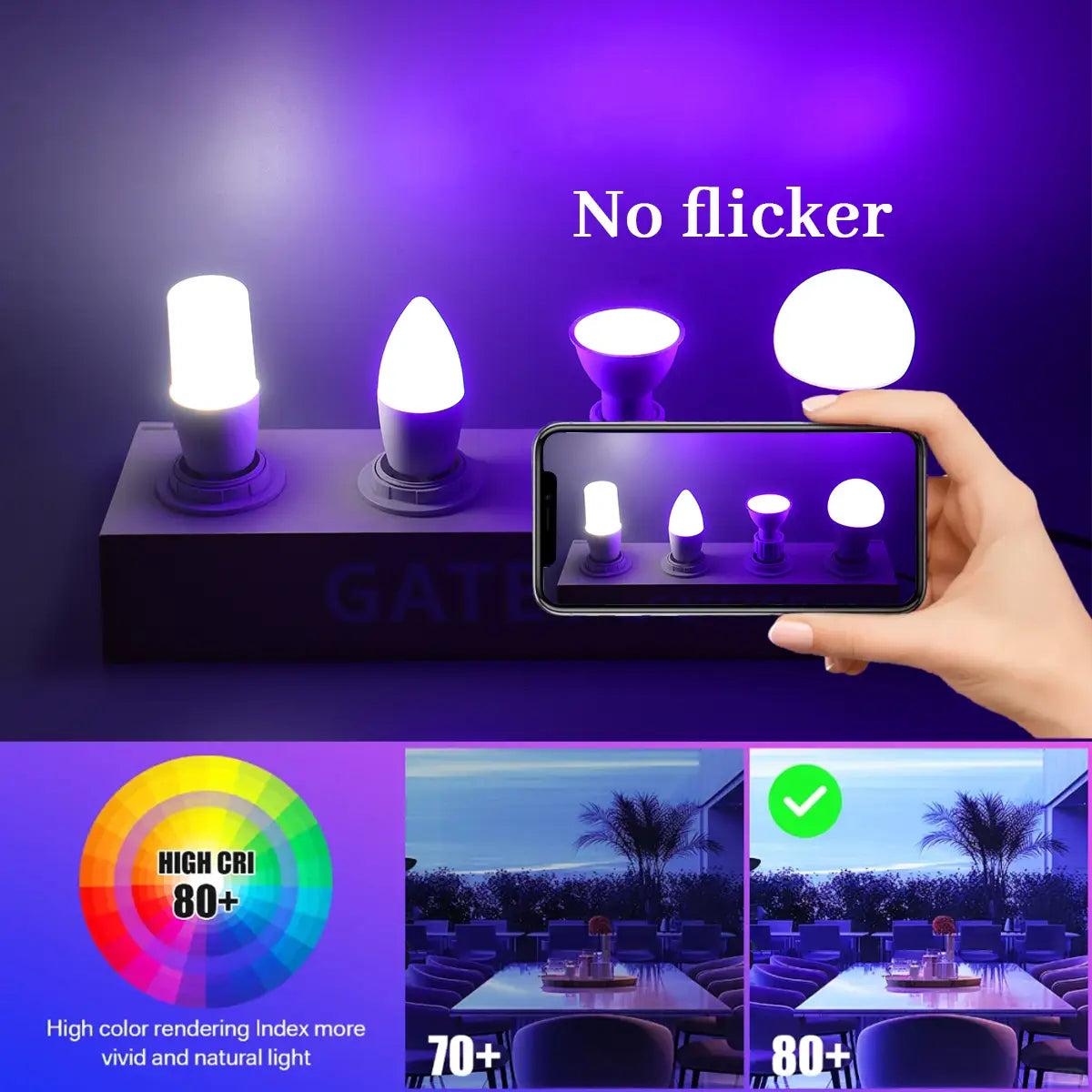 smart led bulb rgbw dimmable color changing spotlight in various shapes and sizes including cylindrical teardrop and spherical designs for versatile lighting solutions