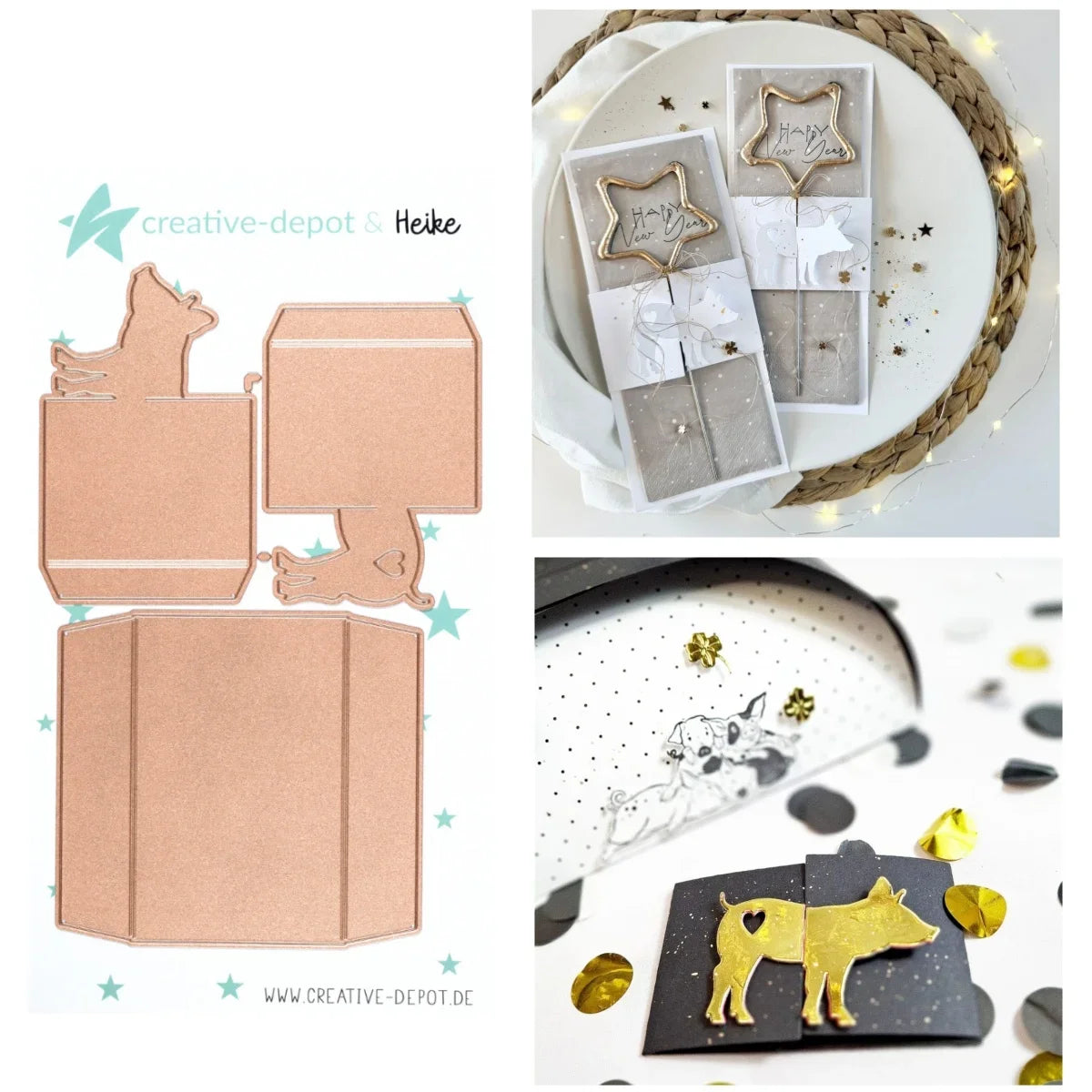 Valentine's Day 2026 Cloverleaf Flower Winter Animals New Year Cake Box Tree Metal Cutting Dies for DIY Scrapbook Craft December