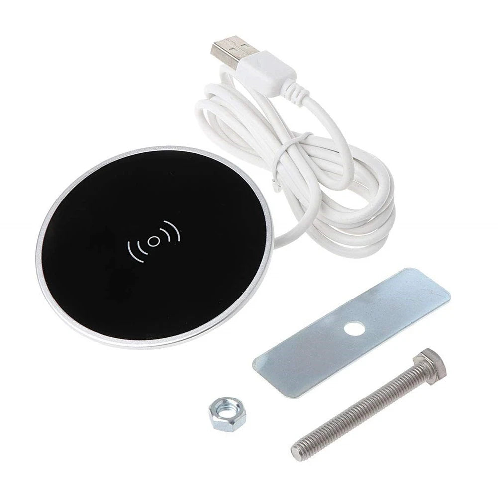 ABUOBuilt in Desktop Wireless Charger Desktop Furniture Embedded Fast Wireless Charger Charging for Smartphone
