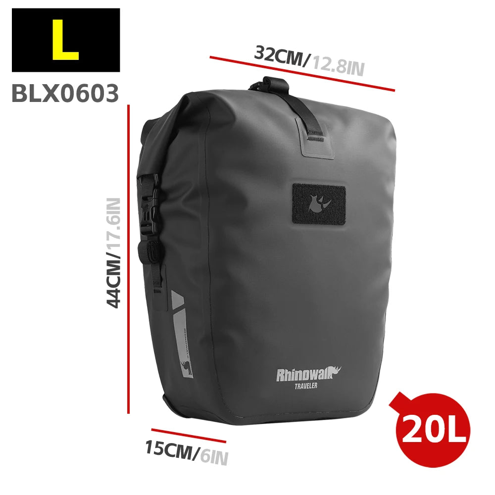 Rhinowalk Bike Side Bag Waterproof Bicycle Rear Rack Front Frame Saddle Pannier Bag Cycling Luggage Bag Accessories