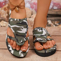 Women Slippers Fashionable Outdoor Shoes Women Slip-On Slides Women Large Size Flat Bottom Sandals Lightweight Beach Slippers