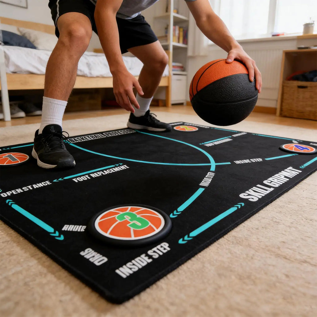 Anti-Slip Basketball Dribble Training Mat Portable Sports Training Gear for Kids Adults Athletes Basketball Practice TrainingAid