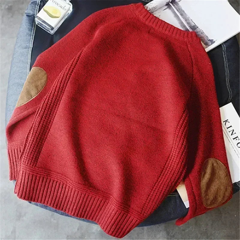 New Men Pullover Sweater Fashion Patch Designs Knitted Sweater Men Harajuku Streetwear O Neck Causal Pullovers Mens Plus Size