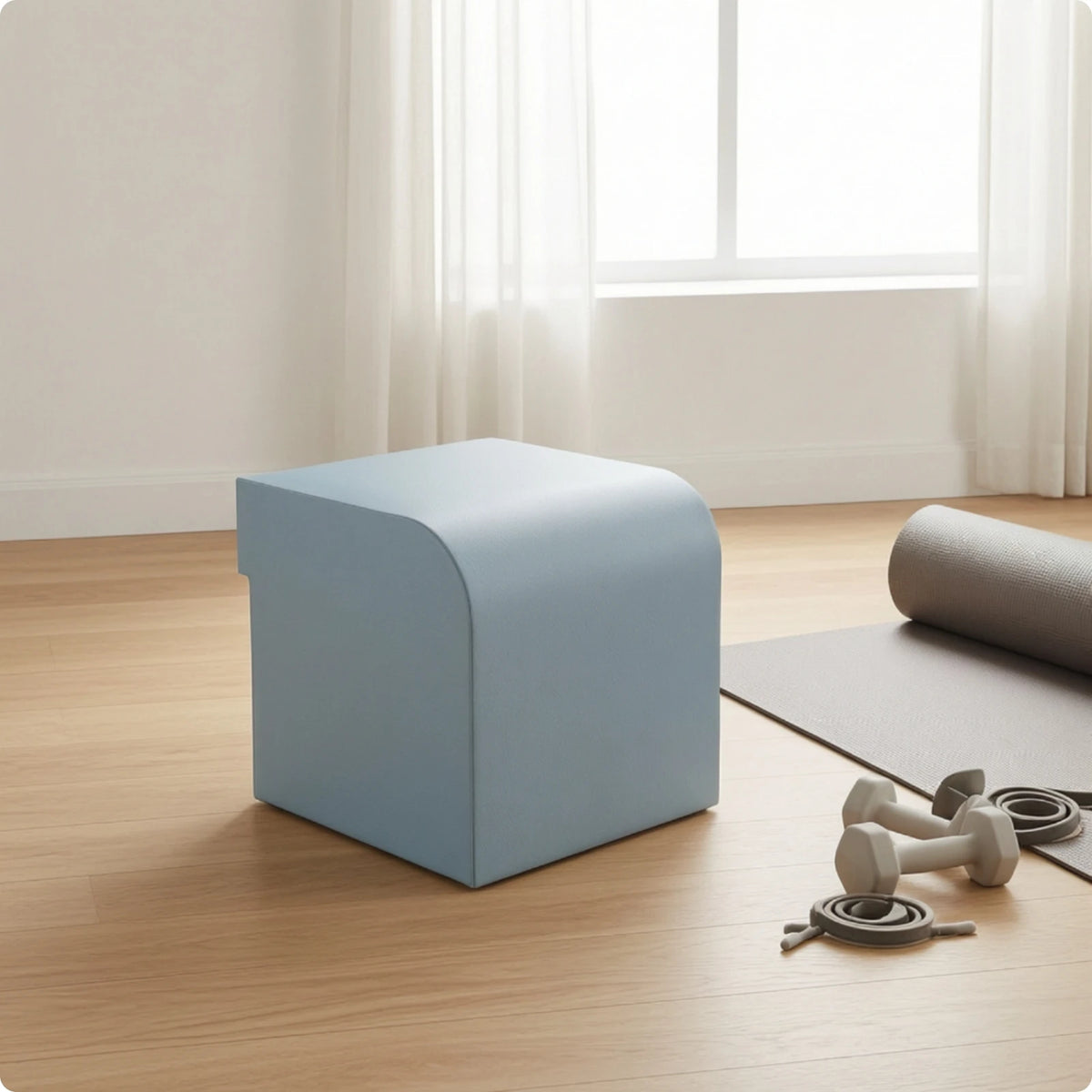 Hip Thrust Box with Padded Top Compact Hip Thrust Box Fitness Equipment Anti-Slip for Home Gym