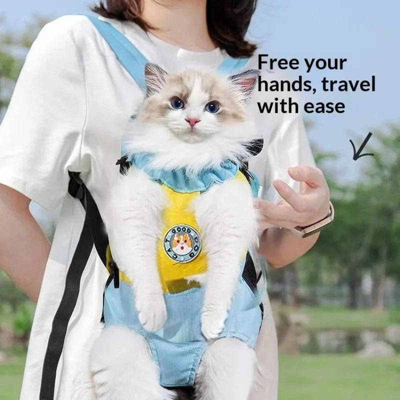 Portable Breathable Cat Bag Pet Travel Tote Bag Backpack For Carrying Pets On Both Shoulders Outdoor Travel Set For Cats And Dog