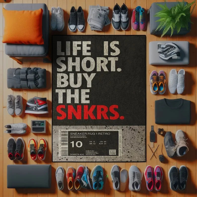 Sneaker Rug Bedroom Decor Carpets Leisure Area Carpet Sofa Soft Floor Mat Bedside Non-slip Rugs Doormat Birthday Gift for Him