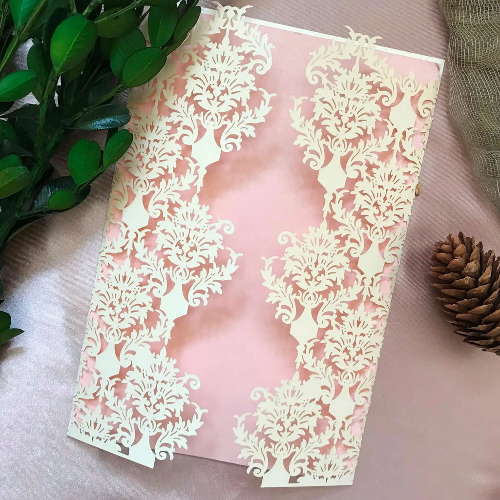 10pcs Ivory,Deep Blue Laser Cut Wedding Invitation Cards,Invite,Birthday Invitation,Greeting for Party Favor Gift Decoration