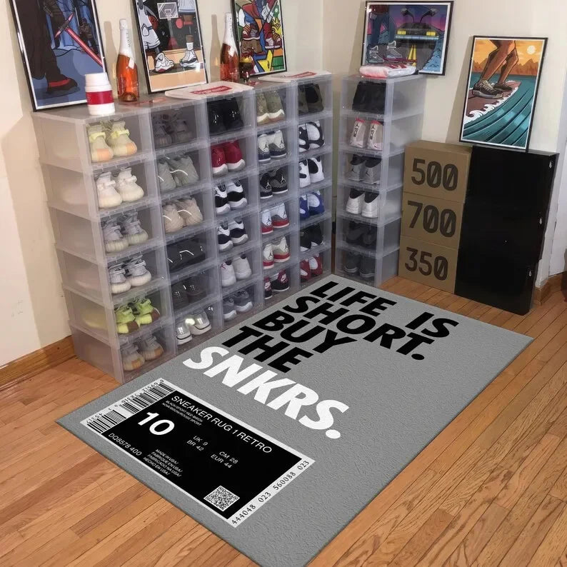 Sneaker Rug Bedroom Decor Carpets Leisure Area Carpet Sofa Soft Floor Mat Bedside Non-slip Rugs Doormat Birthday Gift for Him