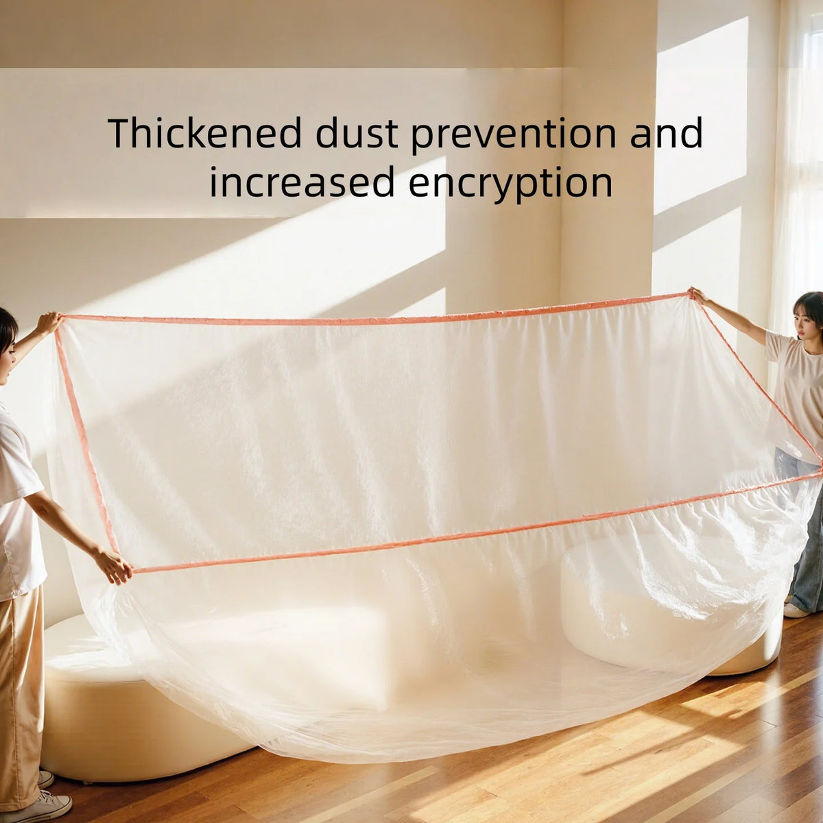 1/2pc Plastic Furniture Protection Masking Film Transparent Living Room Waterproof Dust Cover Disposable Multipurpose ﻿