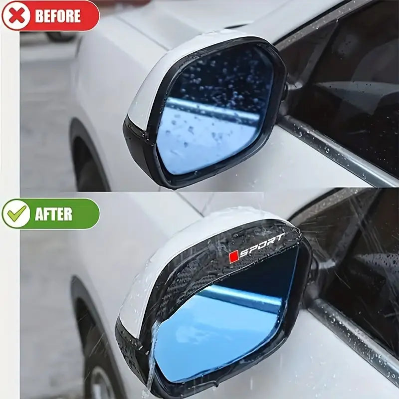 18-Piece Car Accessories Carbon Fiber Door Handle Protectors  Anti-Collision Strips Rearview Mirror Sun Visors Scratch-Resistant