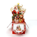 Christmas Tree Greeting Cards Santa Claus Reindeer Xmas Party Pop Up Card 3D Postcard with Envelope Holiday Decor Supplies 1pcs