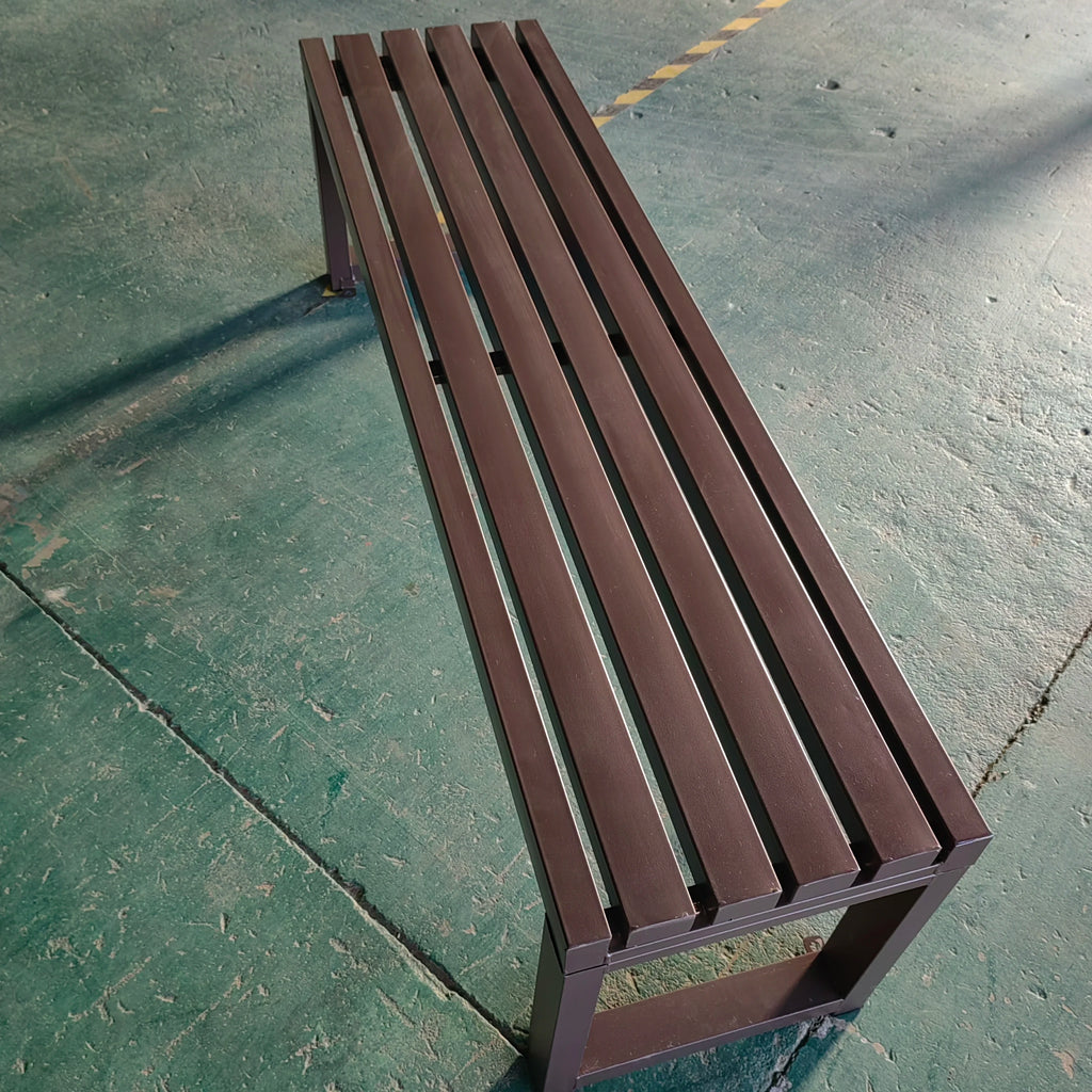 &Traditional Modern Cast Iron Steel Bench Outdoor Use Gym Mall Hospital Patio Courtyard Park Garden Street Public Complex Easy