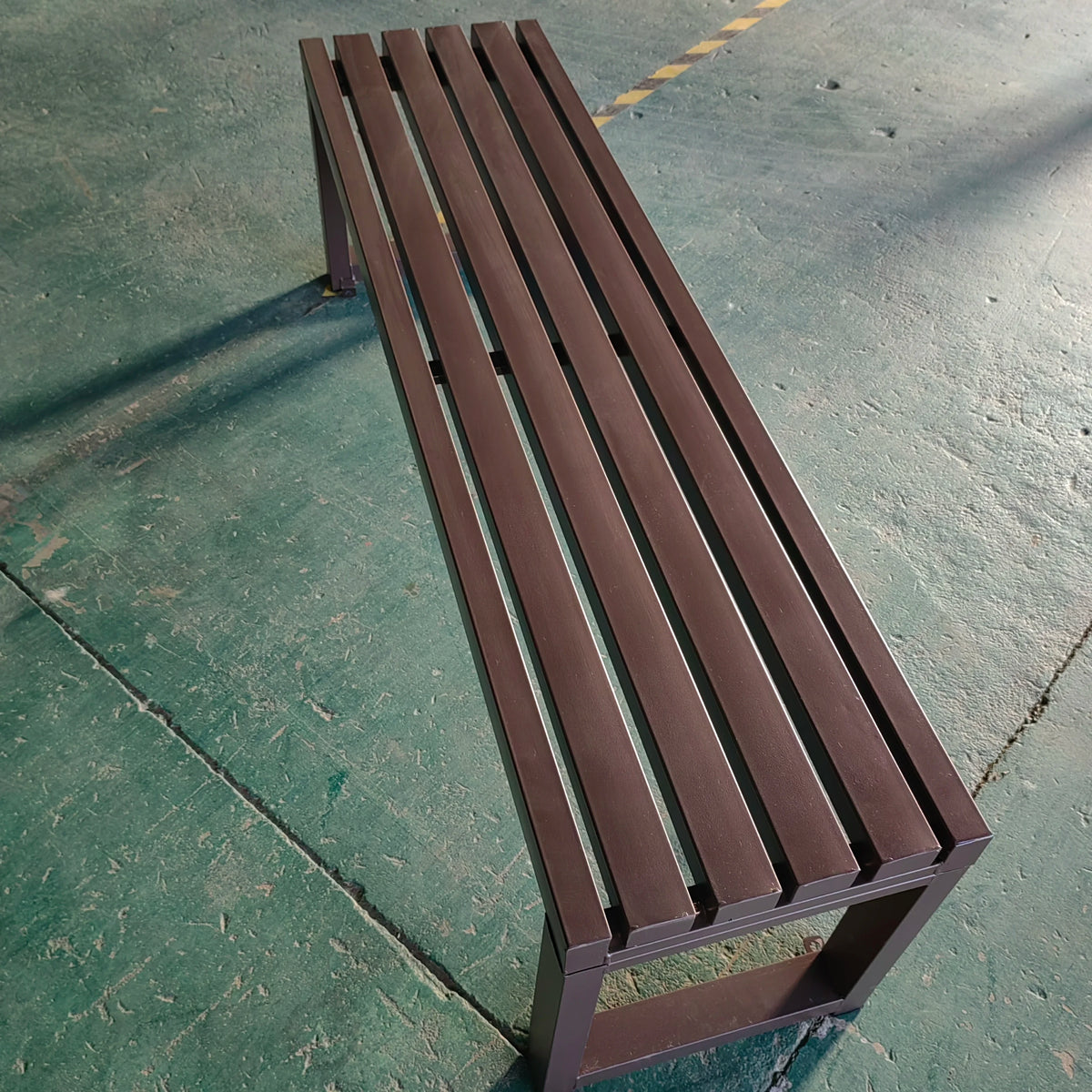 &Traditional Modern Cast Iron Steel Bench Outdoor Use Gym Mall Hospital Patio Courtyard Park Garden Street Public Complex Easy
