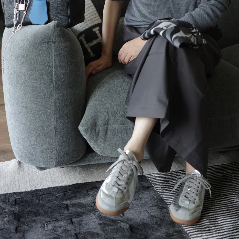 2026 New Womens Shoes Exquisite Soft Leather Casual Shoes for Woman Comfort Soft Sole Lace Sneakers Designer Shoes Zapatos Mujer