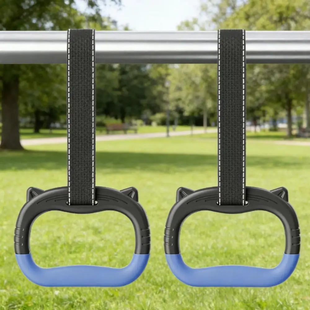 With Straps Gymnastic Rings Durable Adjustable Straps Pull Up Bar Comfortable Non-Slip Fitness Exercise Ring Gymnastics Practice