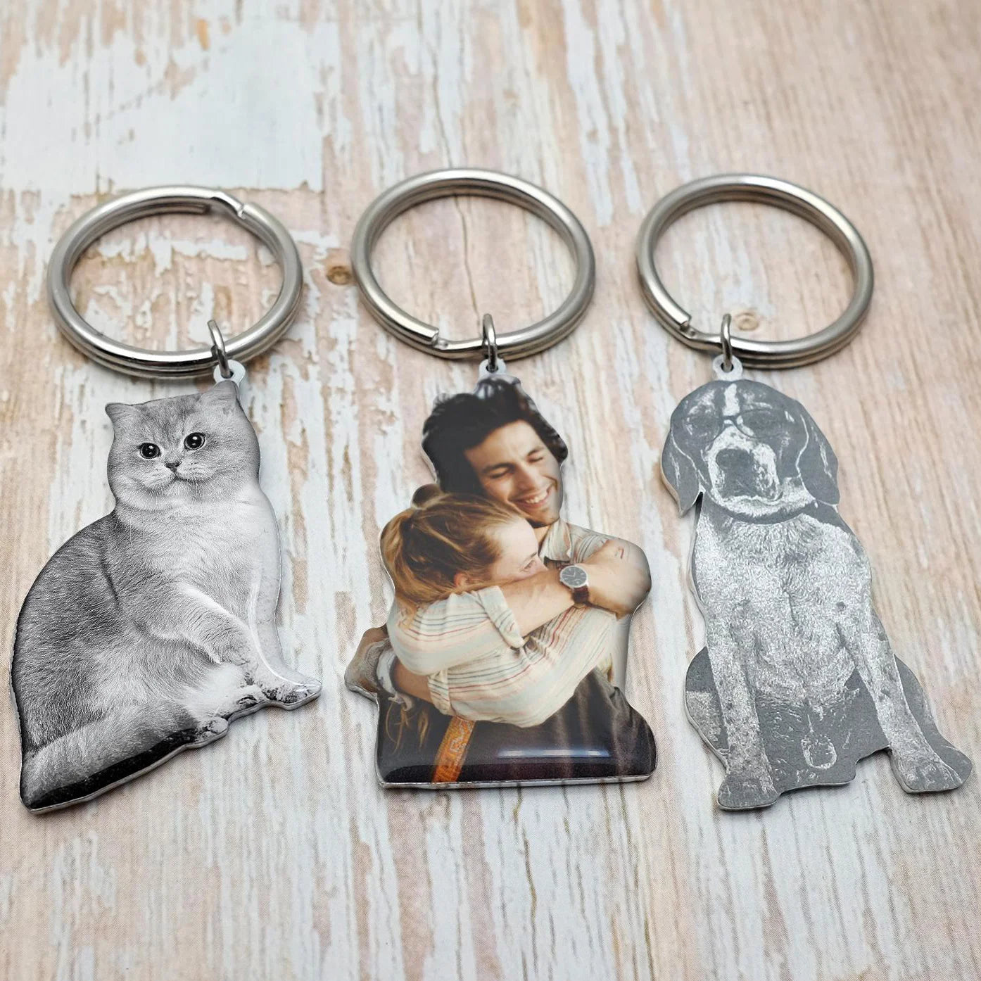 Custom Keychain Personalized Photo Keychain Pet Picture Keyring Pet Photo Keychain Customized Photo Jewelry Dog Memorial Gift