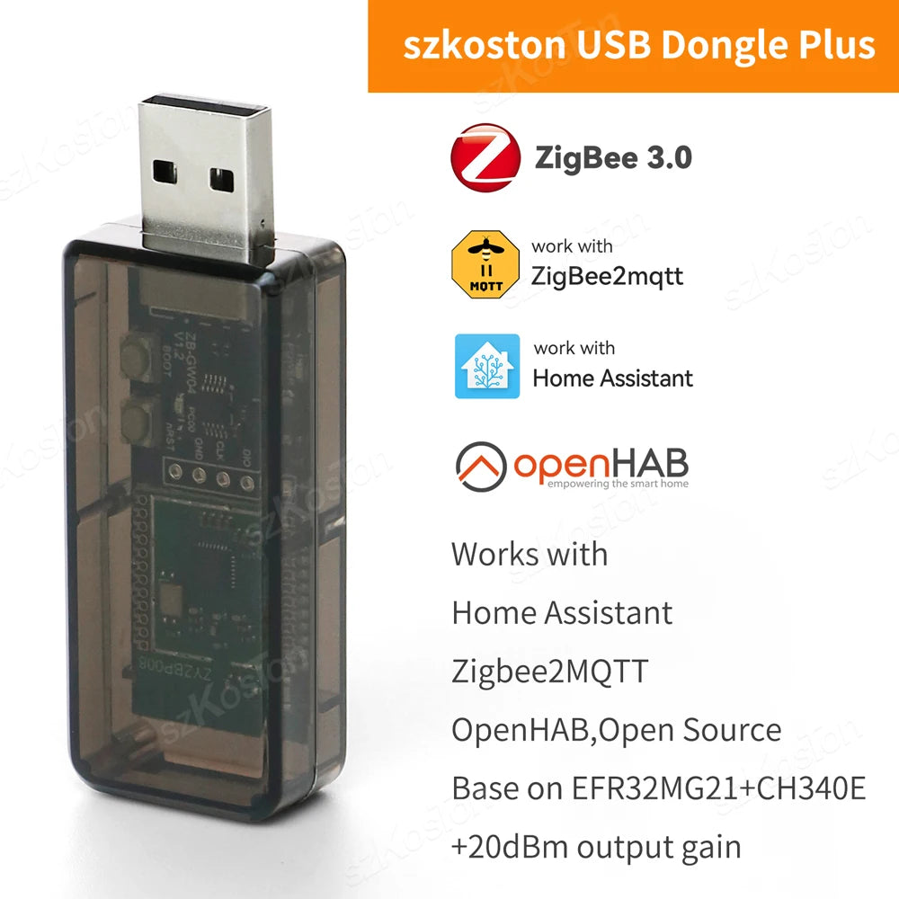 Zigbee USB Dongle Plus-E Gateway Universal Zigbee USB Hub for Home Assistant OpenHAB Zigbee2MQTT Wireless Zigbee 3.0 USB