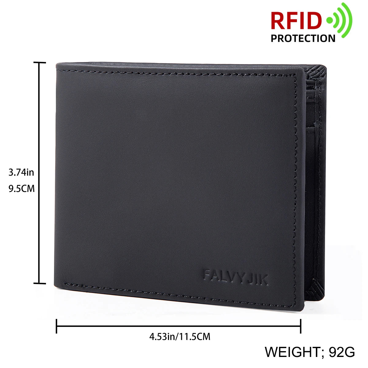 Men's Leather Wallet RFID Cowhide Genuine Leather Wallet Multi-Function Credit Card Holder