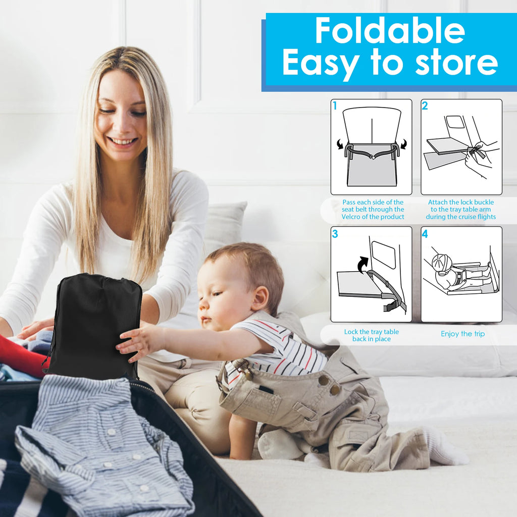 Toddler Travel Airplane Bed Portable Pedals Bed Foot Rest Hammock with Storage Bag Baby Airplane Seat Extender For Leg Rest