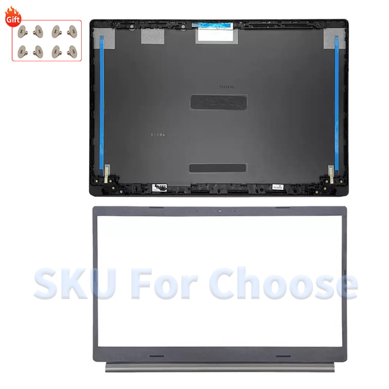 Ensemble panneau arrière latéral en plastique noir et cadre (bezel) pour boîtier de remplacement d’ordinateur portable Acer Aspire 5 A515
