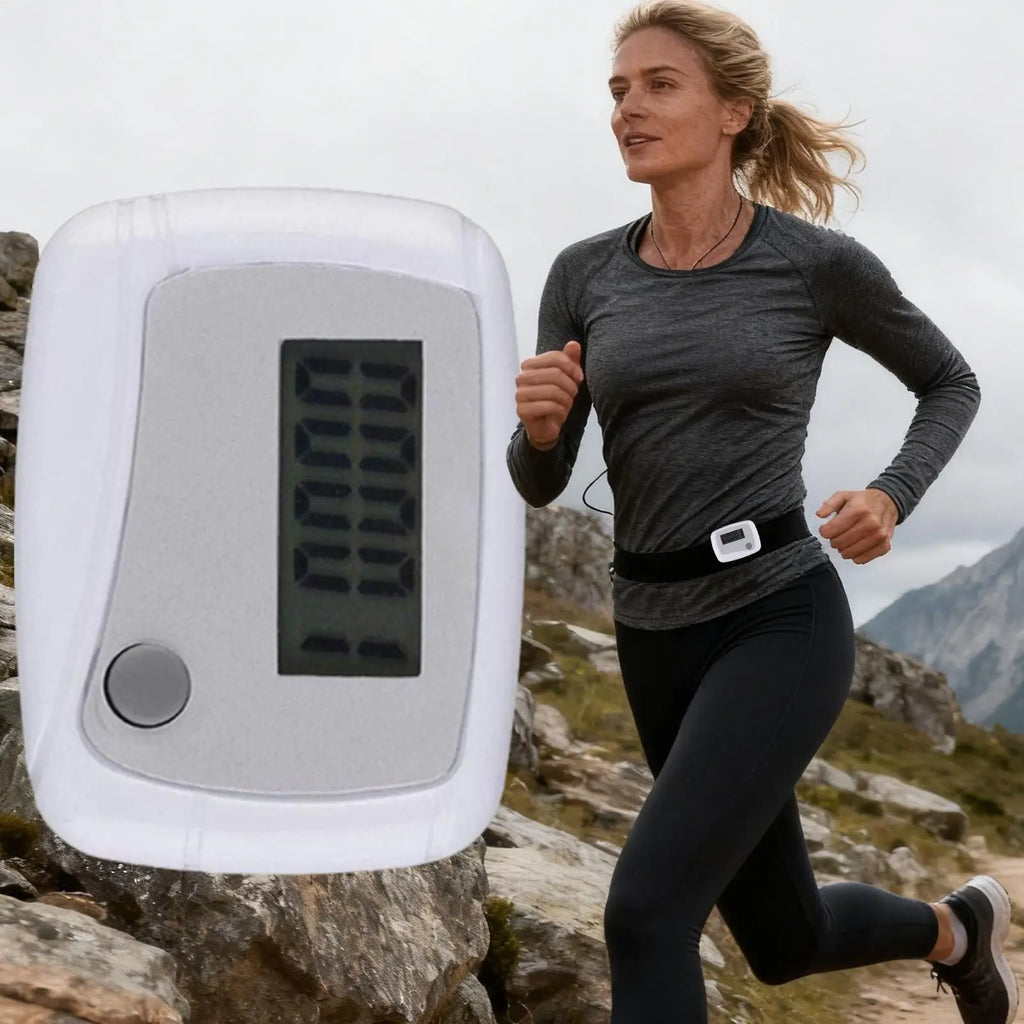 Fitness Trackers LCD Calorie Monitor Small Sports Walking Miles Pedometer For Daily Travel Running Jogging Walking Hiking Park