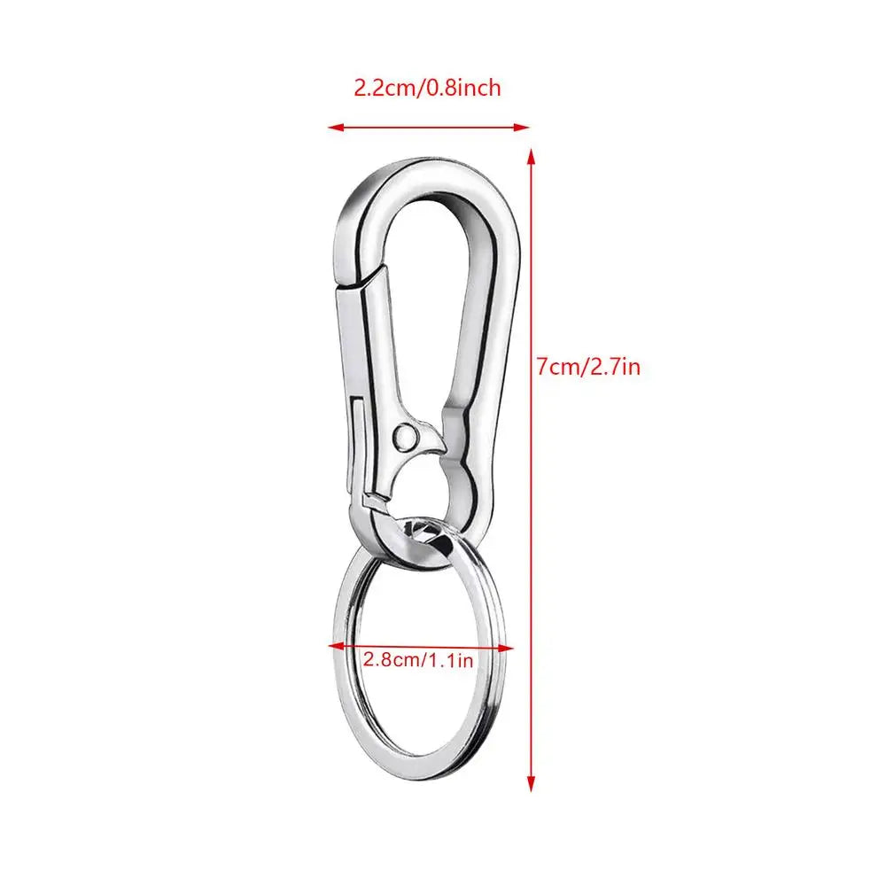 car Keychain Anti-Lost Zinc Alloy auto Key Chain With KeyRing Gourd Buckle Carabiner Keychain Car Key Ring  Hanging Buckle