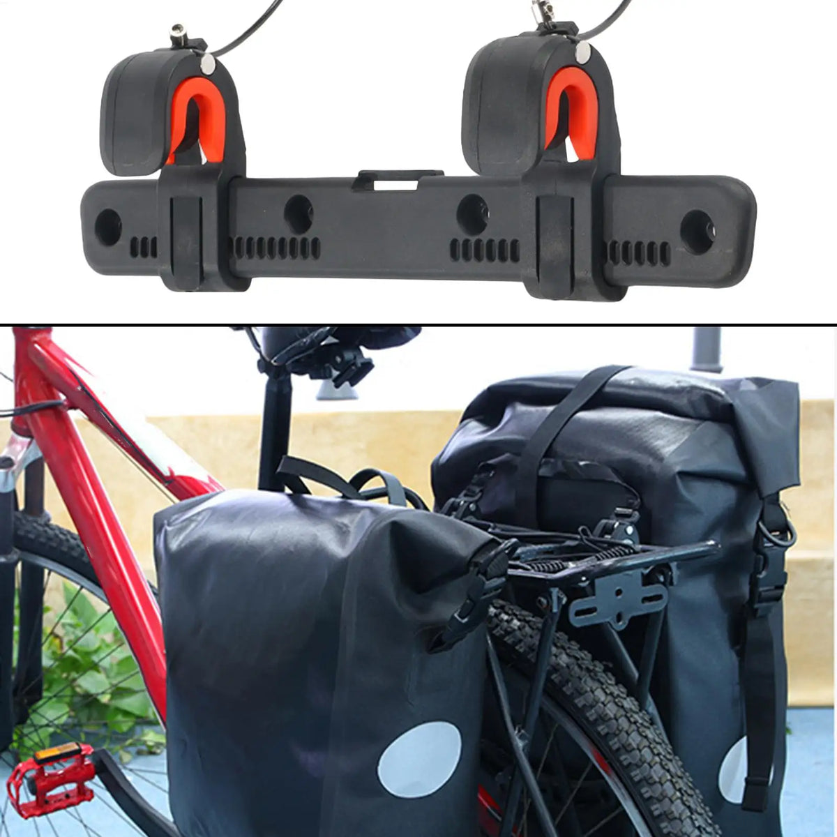 Bicycle Side Bag Buckle Motocross Saddle Rack Bag Buckle Bicycle And Motorcycle Pannier Rack Accessories For Bike