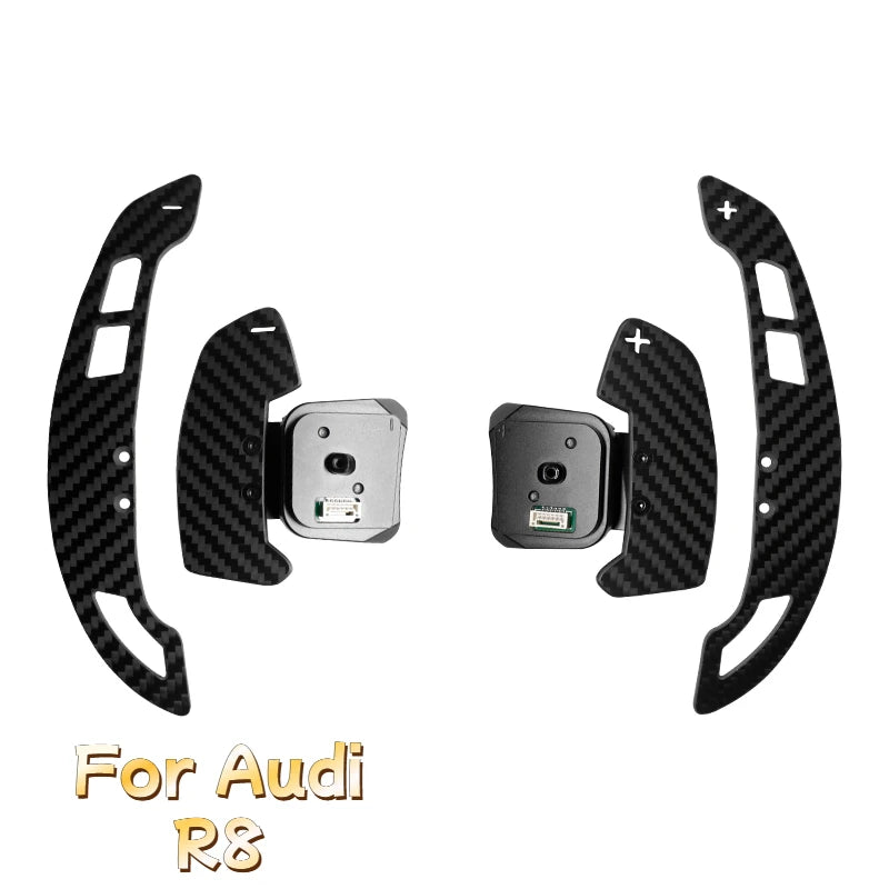 Customized Magnetic Shift Paddles For Audi R8 TT TTRS Steering Wheel Accessories Gear Paddles Carbon Fiber Style