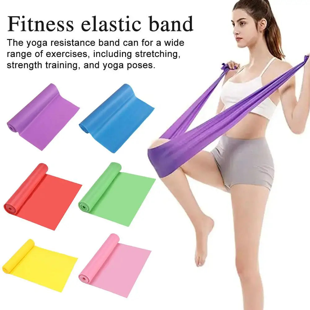 Resistance Bands for Working Out, Yoga Exercise Fitness Pilates Elastic Strap Band Latex-Free Sports Stretch Bands for Women Men