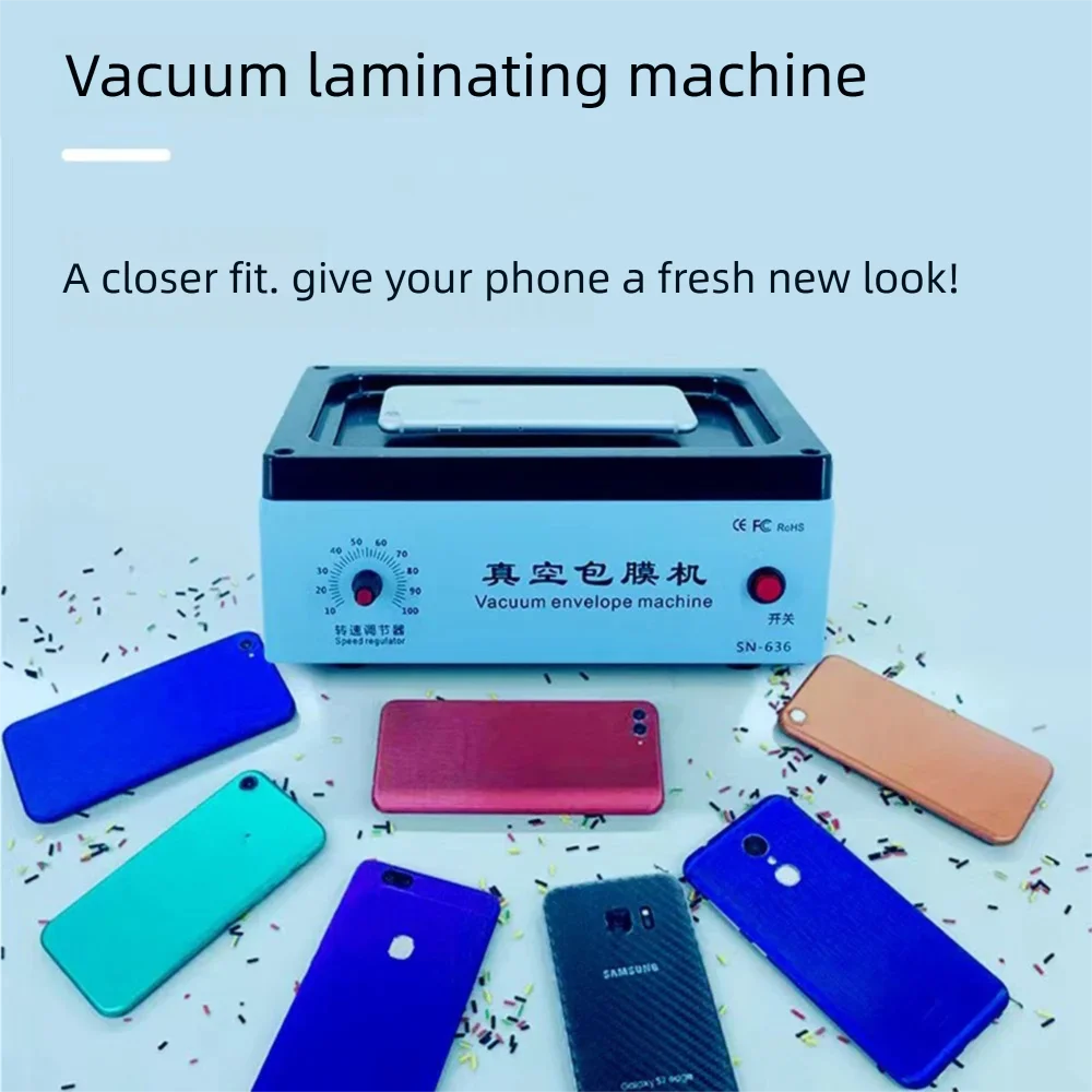 FONLYU Mobile Phone Vacuum Envelope Machine Full-Cover Protecting Coating Wrapping Machine for iPhone 17 Pro Max Color Changing