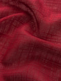 Red Linen Curtains for Living Room Semi Sheer Window Drapes Textured with Grommet for Privacy Christmas Bedroom Decor