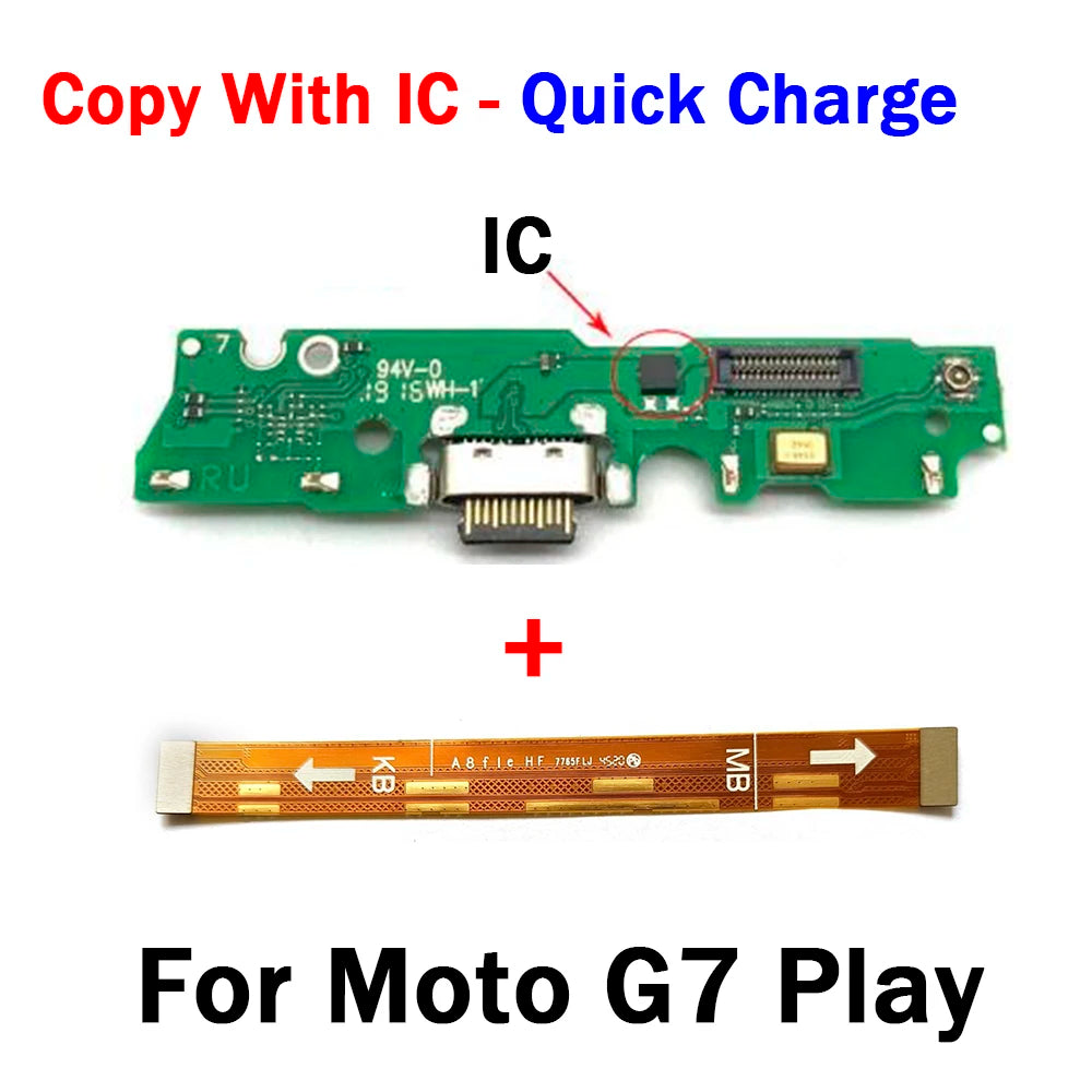 Tested For Moto G6 G7 G8 G9 Play Plus Power G41 G100 USB Power Charging Board Connector Plug Port Dock With Mainboard Flex Cable