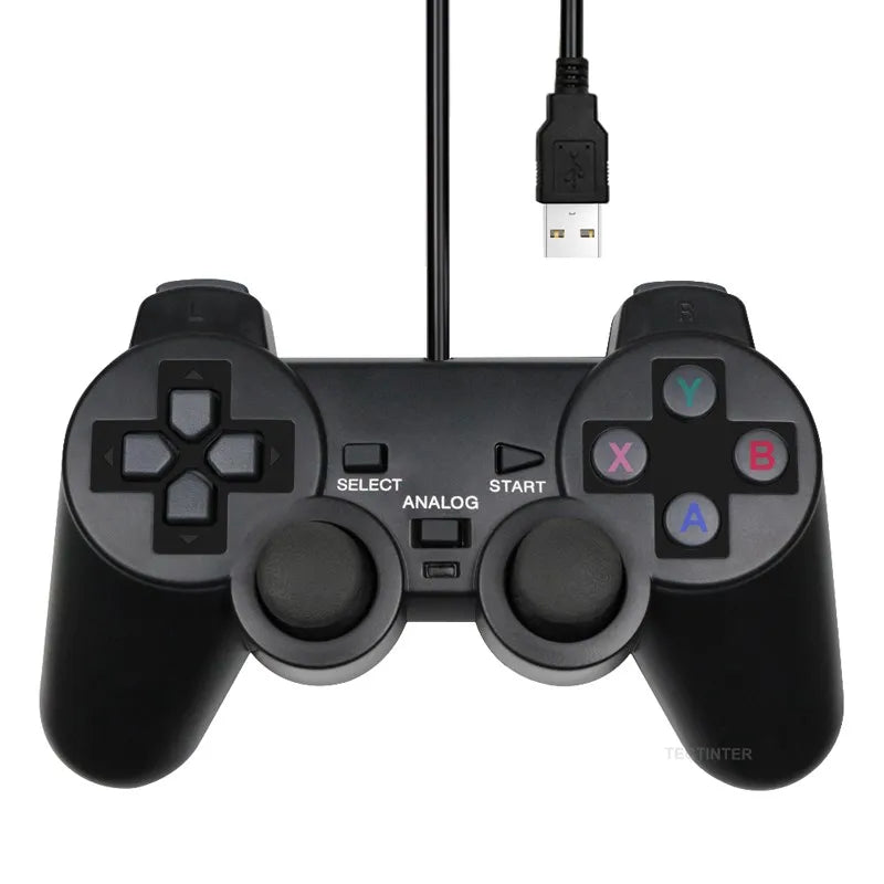 Wired USB PC Gaming Joystick Gamepad Game Controller for Windows Laptop Computer WinXP Win7 Win8 Win10 Gaming Accessories