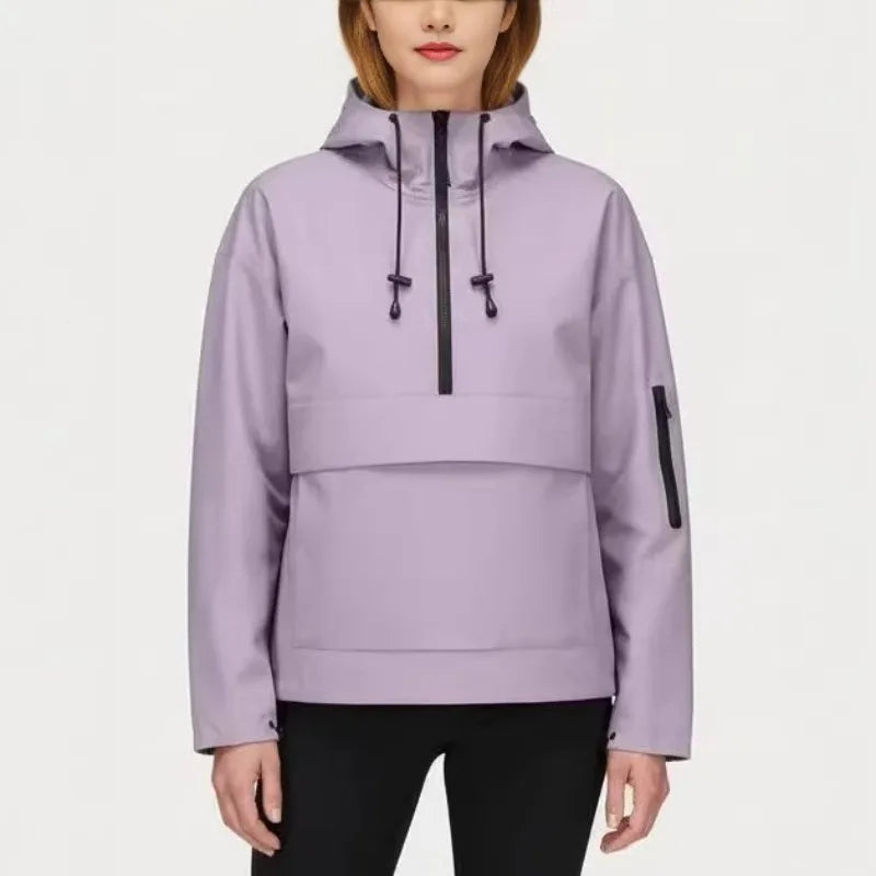 New Women's Casual Sports Trench Coat Spring Autumn Hooded Parker Outerwear Fashion Female Pullover Jumper Suit Jacket Zipper