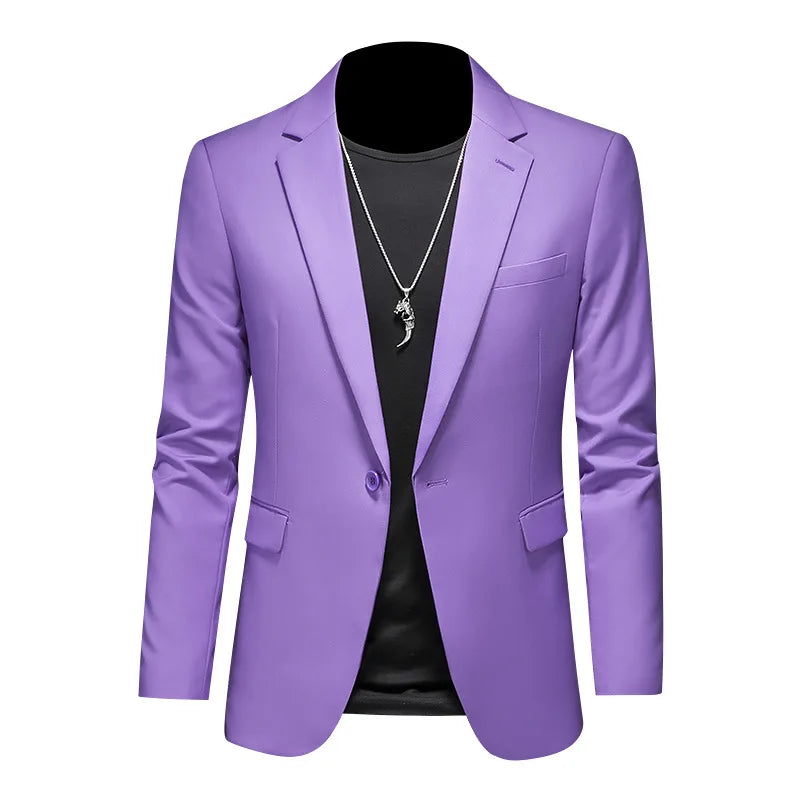 Mens Suit 2025 New Plus Size Slim Fit Single Breasted Blazer Professional Wedding Business Party Office Formal Jacket Coats