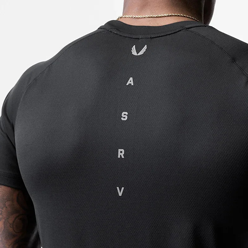 Men's Quick Dry Fitness T-Shirt Gym Running Sportswear Summer Breathable Workout Tee Bodybuilding Muscle Shirt Casual Activewear