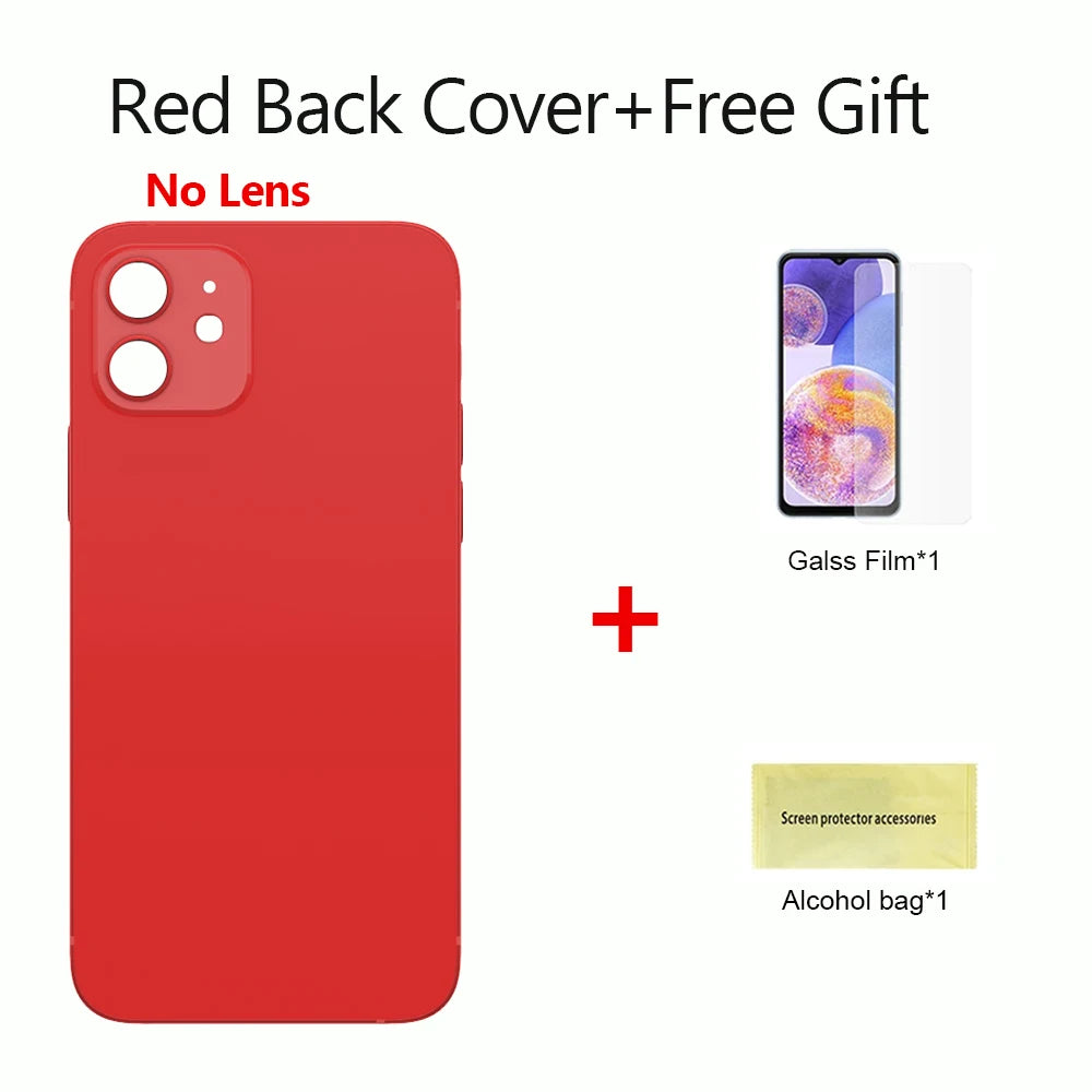New Back Cover for iPhone 12 Battery Cover Door Housing Replacement Part, for No Lens Bettery Back Cover Case