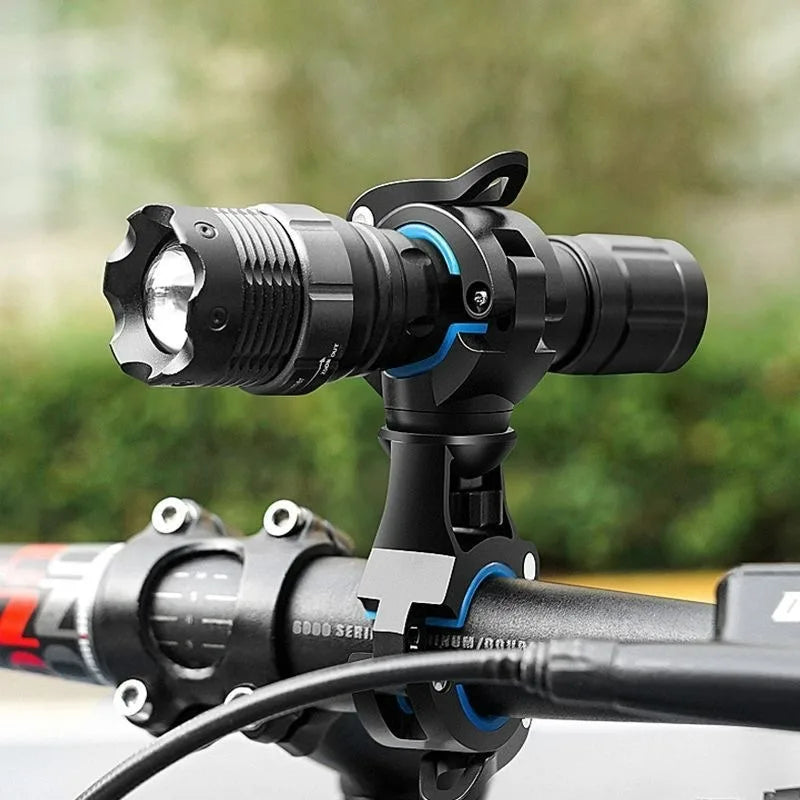Cycling  Accessories For 360 Degree Bicycle Lamp Holder LED Flashlight Stand Bike Light Bracket Multifunctional Rotatable