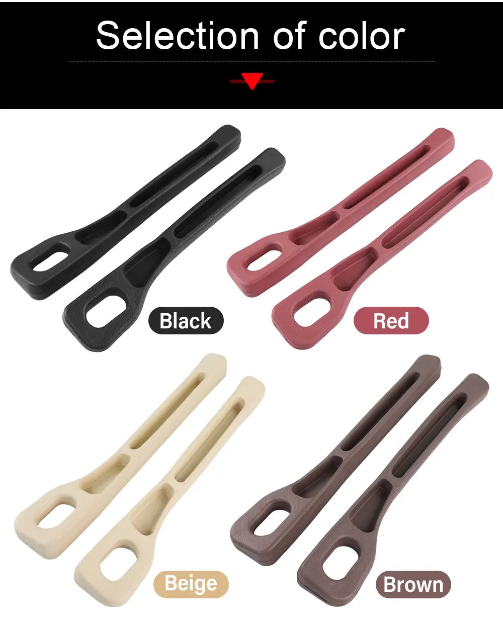Poignées en sangle en silicone noir, rouge, beige et marron, présentées en plusieurs coloris, pour comblement d’interstice de siège pour la classe AMG GLC de Mercedes-Benz